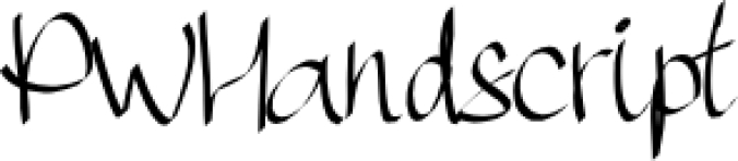 PWHandscrip Font Preview