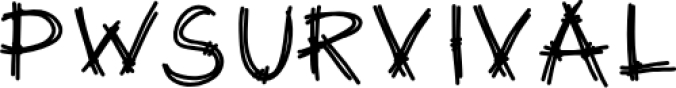 PWSurvival Font Preview