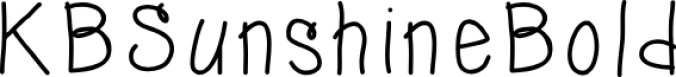 KBSunshineBold Font Preview