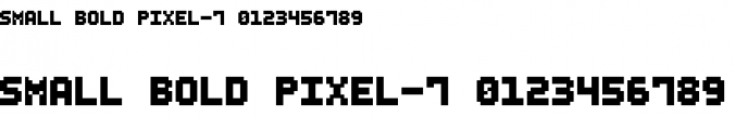 Small Bold Pixel-7 Font Preview