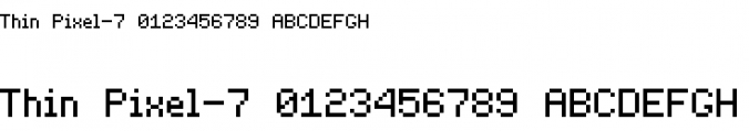 Thin Pixel-7 Font Preview