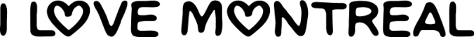 CF I love Montreal Font Preview