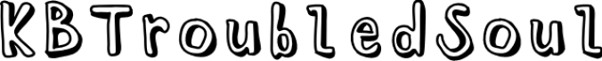 KBTroubledSoul Font Preview