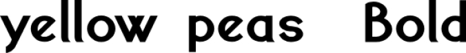 Yellow peas Font Preview