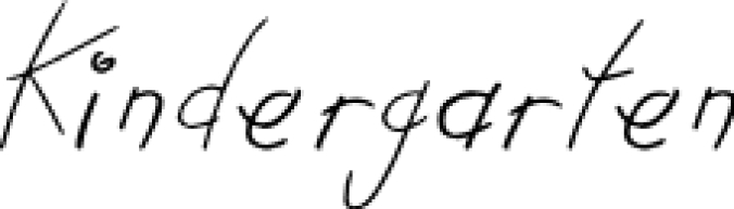 Kindergarte Font Preview