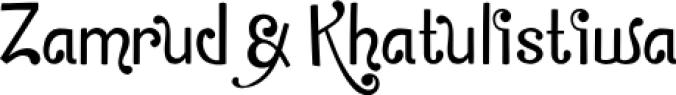 Zamrud & Khatulistiwa Font Preview