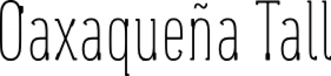 Oaxaqueña Tall Font Preview