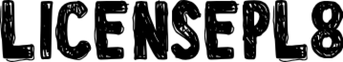 LicensePl8 Font Preview