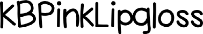 KBPinkLipgloss Font Preview