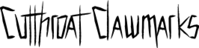 Cutthroat Clawmarks Font Preview