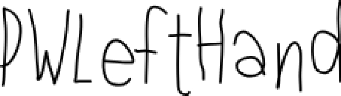 PWLeftHand Font Preview