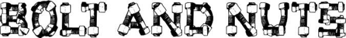 CF Bolt and Nuts Font Preview