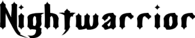 Nightwarrior Font Preview