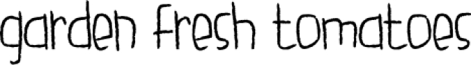 Garden fresh tomatoes Font Preview