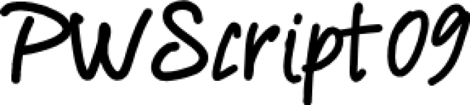 PWScript09 Font Preview