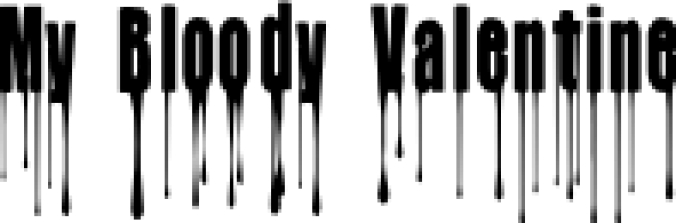 CF My Bloody Valentine Font Preview