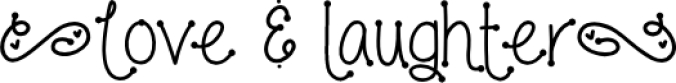 Love and laughter Font Preview