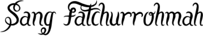 Sang Fatchurrohmah Font Preview