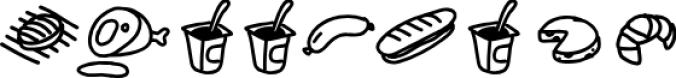 PWFoodcons Font Preview