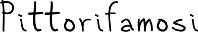 Pittorifamosi Font Preview
