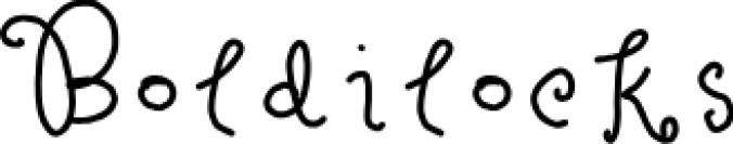 Boldilocks Font Preview