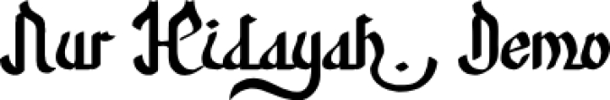 Nur Hidayah Font Preview