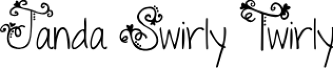 Janda Swirly Twirly Font Preview