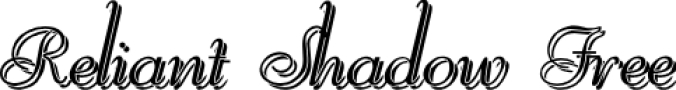 Reliant Shadow Free Font Preview