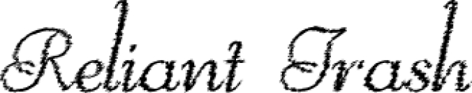 Reliant Trash Font Preview