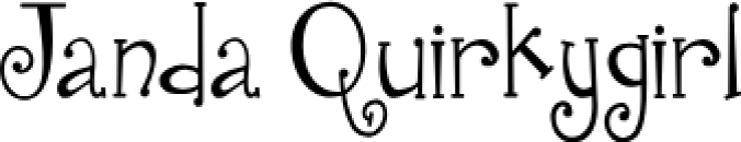 Janda Quirkygirl Font Preview