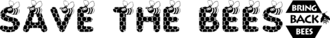 SAVE THE HONEYBEE Font Preview