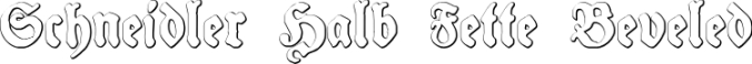 Schneidler Halb Fette Beveled Font Preview
