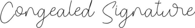 Congealed Signature Font Preview