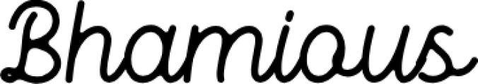 Bhamious - Monoline Font Preview