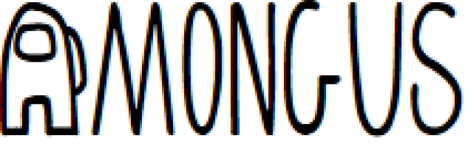 Amongus Font Preview