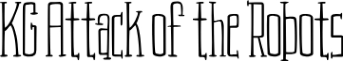 KG Attack of the Robots Font Preview