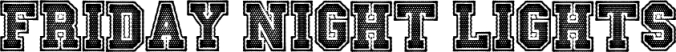 Friday Night Lights Font Preview