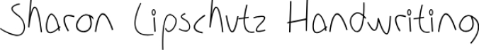 Sharon Lipschutz Handwriting Font Preview