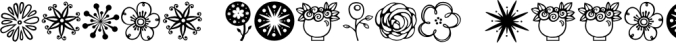 Janda Flower Doodles Font Preview