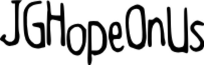 JGHopeOnUs Font Preview