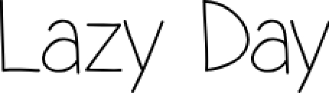 LazyDay Font Preview