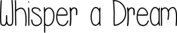 WhisperADream Font Preview