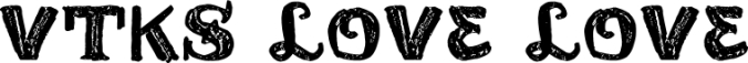 Vtks love love Font Preview