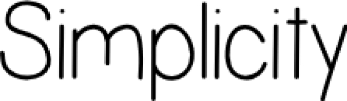 Simplicity Font Preview