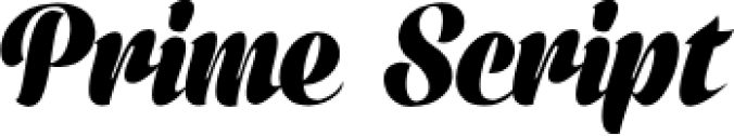 Prime Scrip Font Preview