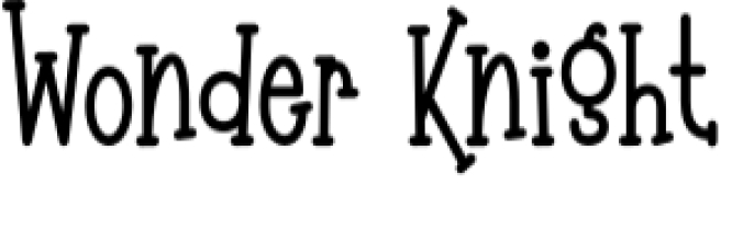 Wonder Knight Font Preview