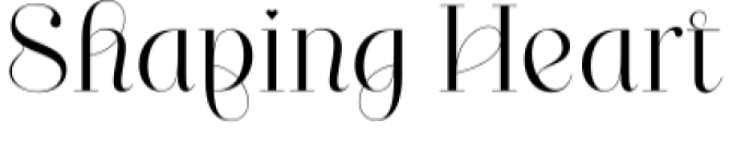 Shaping Heart Font Preview