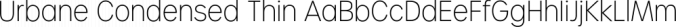 Urbane Condensed Font Preview
