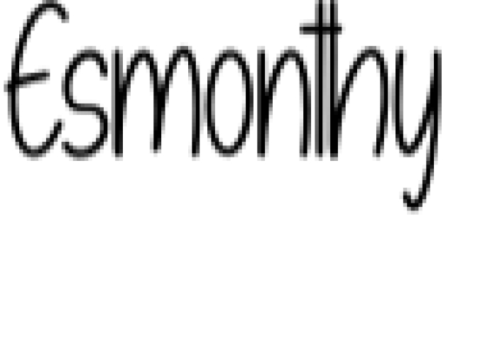 Esmonthy Font Preview
