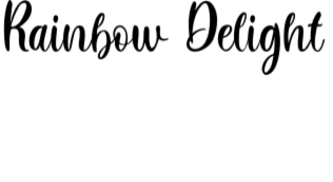 Rainbow Delight Font Preview